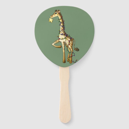 Glanzende Giraffe Handwaaier (Voorkant)