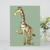 Glanzende Giraffe Kaart (Staand voorkant)