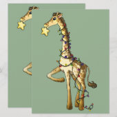 Glanzende Giraffe Kaart (Voorkant / Achterkant)