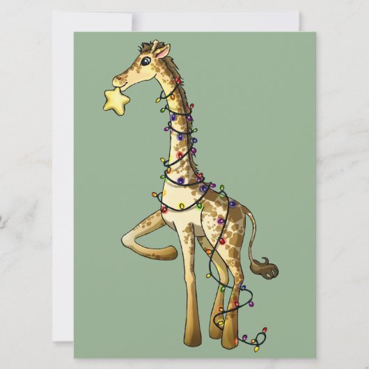Glanzende Giraffe Kaart (Voorkant)