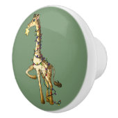 Glanzende Giraffe Keramische Knop (Rechts)