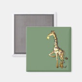 Glanzende Giraffe Magneet (Voorkant / Achterkant)
