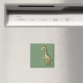 Glanzende Giraffe Magneet (Insitu (Vaatwasser))