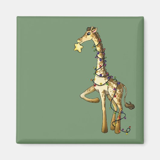 Glanzende Giraffe Magneet (Voorkant)