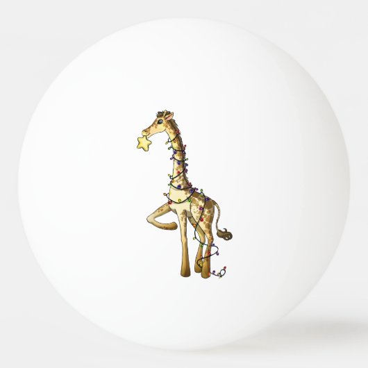 Glanzende Giraffe Pingpongbal (Voorkant)
