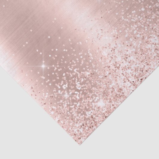 Glanzende Glam Glitter Roze Bruiloft Tissuepapier (Detail)
