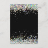 Glanzende Glitter Elegante Moderne Trouw Bruin Informatiekaartje (Achterkant)