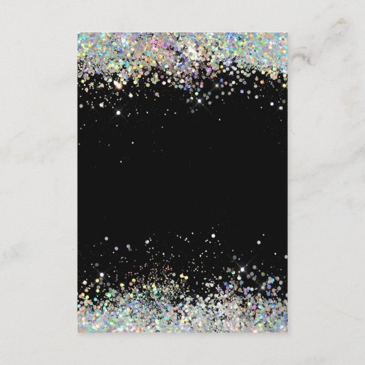 Glanzende Glitter Elegante Moderne Trouw Bruin Informatiekaartje (Achterkant)