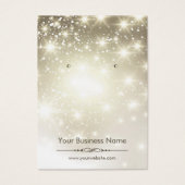 Glanzende Glitter Gouden Sparkles Oorbel Display K Visitekaartjes (Voorkant)