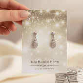 Glanzende Glitter Gouden Sparkles Oorbel Display K Visitekaartjes