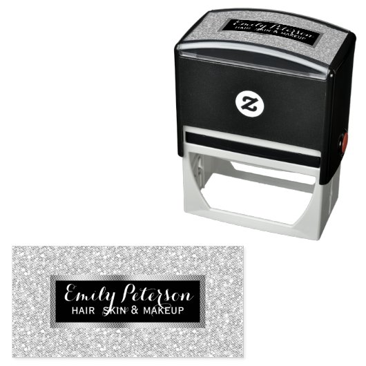 Glanzende glitter  zelfinktende stempel (In situ)