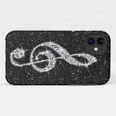 Glanzende Glitzy Fonkelende Diamant Muzieknoot Case-Mate iPhone Case (Achterkant (horizontaal))