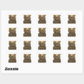 Glanzende Goud EAT THE RICH Sticker Afdruk (Vel)