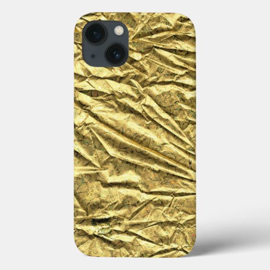 Glanzende goud folie iPhone hoes (Achterkant)