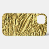 Glanzende goud folie iPhone hoes (Achterkant (horizontaal))