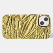 Glanzende goud folie iPhone hoesje (Achterkant horizontaal)