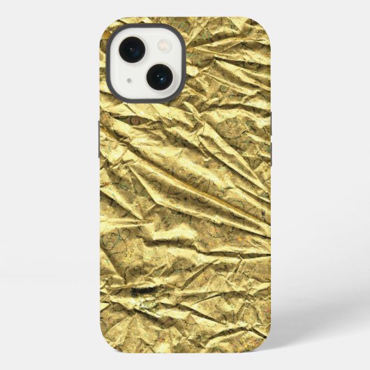Glanzende goud folie iPhone hoesje (Achterkant)