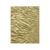 Glanzende goud folie notitieblok (Linkerzijde)
