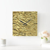 Glanzende goud folie vierkante klok (Huis)