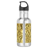 Glanzende goud folie waterfles (Achterkant)