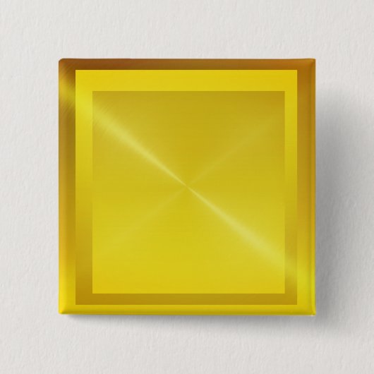 glanzende gouden blik vierkante button 5,1 cm (Voorkant)