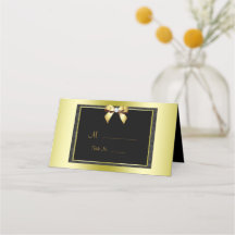 Glanzende Gouden Boog & Zwarte Glitter Bruiloft