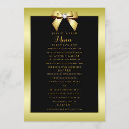 Glanzende Gouden Boog & Zwarte Trouw Menu