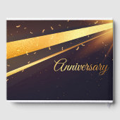 Glanzende Gouden confetti glitters 25ste verjaarda Gastenboek (Achterkant)