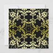 Glanzende Gouden Damast 50ste Huwelijksverjaardag Kaart (Achterkant)