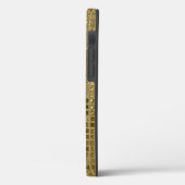 Glanzende gouden foliesquares Case-Mate iPhone case (Achterkant / Links)