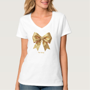 Glanzende Gouden Galabal Bow - Luxe Elegante Uitno T-shirt