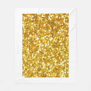 Glanzende Gouden Glitter Schitterende Worpdeken Fleece Deken