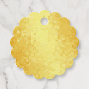 Glanzende Gouden Hartjes Sjabloon Favor Tags Bedankjes Labels
