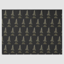 Glanzende gouden kerstboom zwart