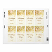 Glanzende Gouden Lichten Bruiloft Vakantie Wijnlab Etiket (Full Sheet)