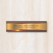 Glanzende gouden metallic textuur deurbordje (Voorkant)