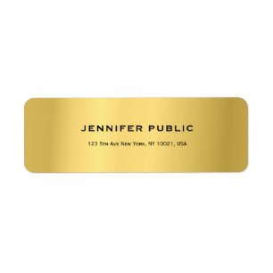 Glanzende Gouden Moderne Elegante Gouden Sjabloon Etiket