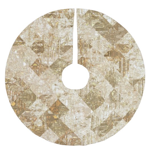 Glanzende gouden mozaïek schittering kerstboom rok (Voorkant)