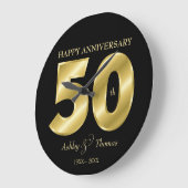 Glanzende Gouden Nummers Grote Klok (Hoek)