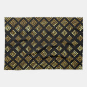 Glanzende gouden ruitvormig theedoek (Horizontaal)