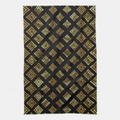 Glanzende gouden ruitvormig theedoek (Verticaal)