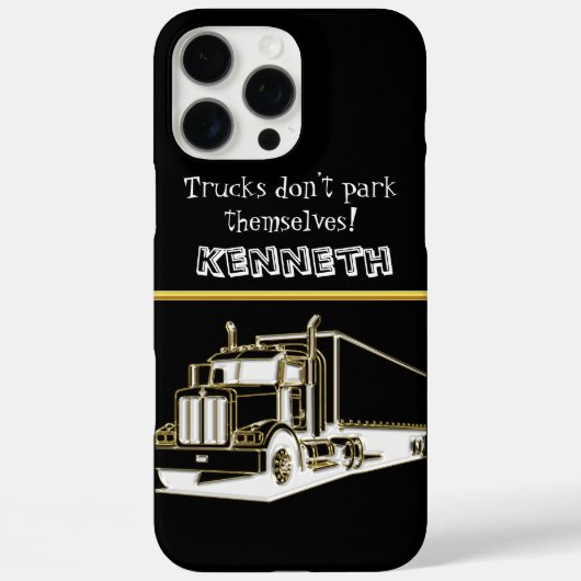 Glanzende gouden semi-truck render Case-Mate iPhone case (Achterkant)
