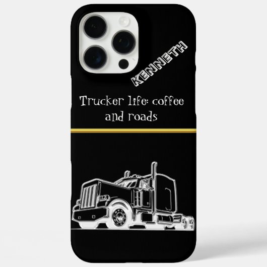 Glanzende gouden semi-vrachtwagen illustratie Case-Mate iPhone case (Achterkant)