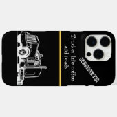 Glanzende gouden semi-vrachtwagen illustratie Case-Mate iPhone case (Achterkant (horizontaal))