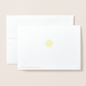 Glanzende gouden sneeuwvlokken folie kaarten (Met envelop)