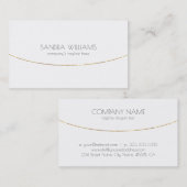 Glanzende gouden strepen op wit visitekaartje (Voorkant / Achterkant)