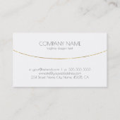 Glanzende gouden strepen op wit visitekaartje (Achterkant)