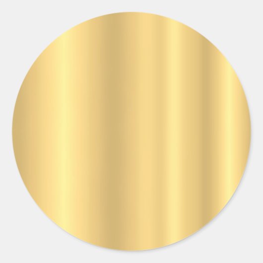 Glanzende gouden uitstraling moderne elegante lege ronde sticker (Voorkant)