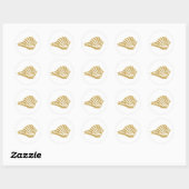 Glanzende Gouden Zeeschelp Ronde Sticker (Vel)