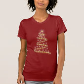 Glanzende goudkerstboom t-shirt (Voorkant)